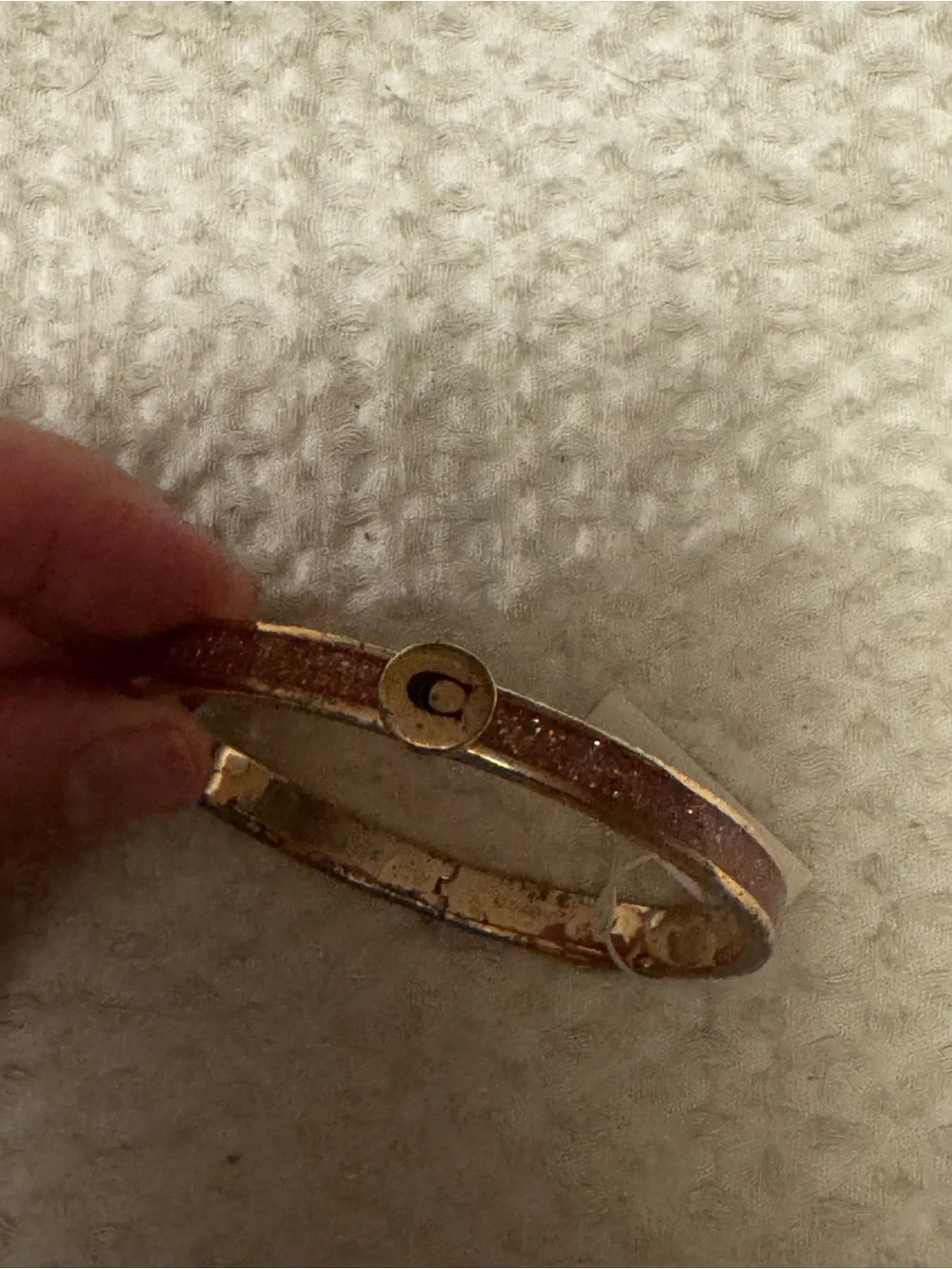 Coach Gold-Tone Pink Glitter C Initial Bangle Bracelet F39599 - Picture 11 of 15